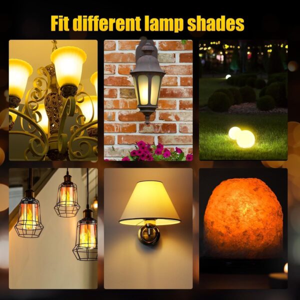 VNSUBM LED Flame Light Bulbs, 4 Modes Flickering Bulbs with Upside Down Effect, Flame Bulb for Diwali, Halloween, Christmas Party, Home Indoor Lighting - Image 6