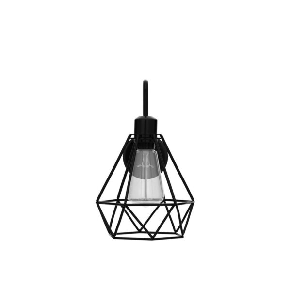 VRCT Vintage Wall Lamp Industrial Black Diamond Metal Cage Retro Living Room Wall Ceiling Lamp - Image 4