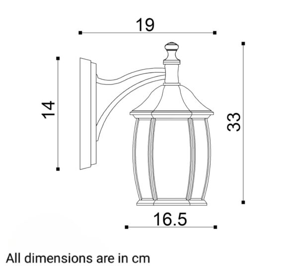 Glowave™ LED Outdoor/Indoor Glass Wall Lamp Black Cage Wall Mouted Lighting Fixture, IP-65 Waterproof for Garden Main Gate Porch Blacony - Warm White - Image 2