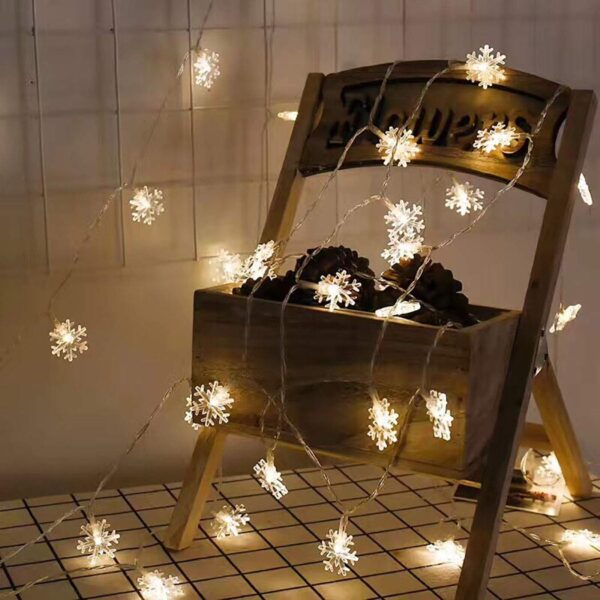 PESCA Snow Flake String Lights for Indoor Outdoor Decoration Diwali Light for Party Birthday Diwali Christmas Navratri Valentine Gift Home Decoration Light (6 Meter 30 LED, Warm White) - Image 8