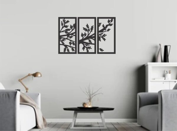 Sticker Hub 3 Panel Tree wall art mdf sheet, Home décor wall art, wall décor, interior design - Image 4