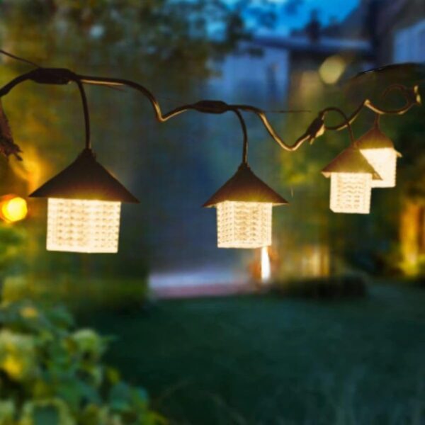 Desidiya® Cube Design Outdoor String Lights - Warm White Glow, Indoor & Outdoor Lighting for Festive Decor