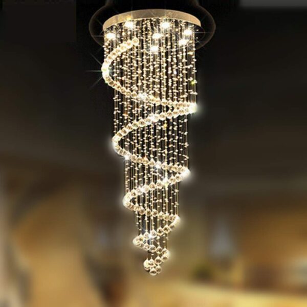 Sanleen Enterprises Raindrop Chandelier Lighting Modern Crystal Ceiling Lighting Width 20inch height12 Feet,Corded Electric for Living Room, Dining Room, Hotel, Wedding Hall (Multicolor)