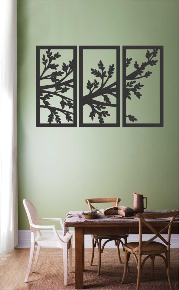 Sticker Hub 3 Panel Tree wall art mdf sheet, Home décor wall art, wall décor, interior design - Image 3