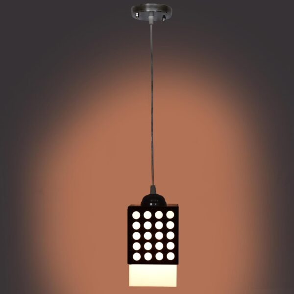 Somil Pendant Hanging Ceiling Lamp for Indoor Lighting, Featuring an Adjustable Black Shade and Height. Dimensions: 17 X 10 X 10 Cm, Perfect for Any Space. - Image 2