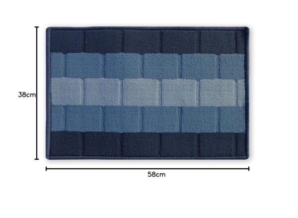 Status Contract Anti Slip Front Door Mat|(38x58cm) Living Room Rug for Entrance Door|Polypropylene Floor Mats for Home|Essential Small Rug for Office, Bedroom & Kitchen| (Blue), Rectangular - Image 2