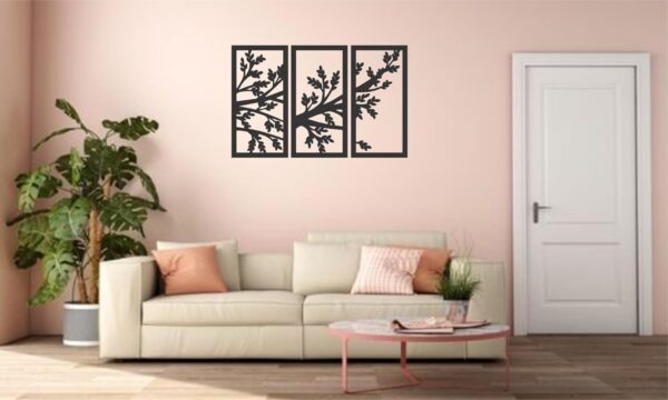 Sticker Hub 3 Panel Tree wall art mdf sheet, Home décor wall art, wall décor, interior design - Image 5