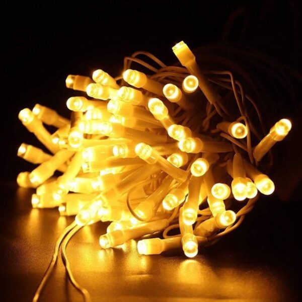 GIGAWATTS Paarth 15m LED String Lights 12V-240V Pixel Fairy Light Serial-String Decoration Bulb for Indoor Outdoor Diwali Party Wedding Christmas Festival Lighting Decor (Pack of 1, White)