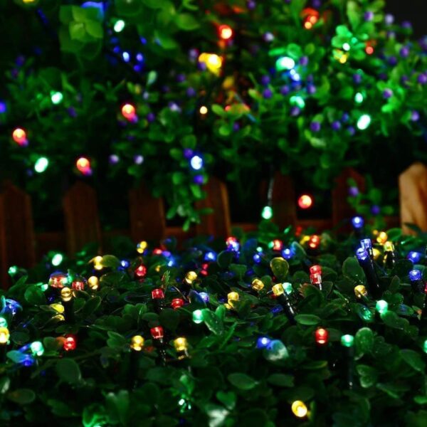 Gigawatts 100 LED Solar Fairy String Light 10m Copper Wire Flowers Pot Diwali & Festival Decoration Lighting for Balcony Lawn Outdoor Indoor Backyards Pathways (Multicolour) - Image 2