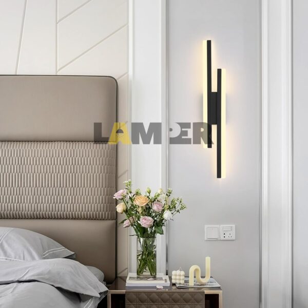 Lamper 12W LED Wall Lights for Bedroom, Living Room, Hallway, Stairs & Kids Room | 19 Inch Wall Mounted Night Lighting Modern Chandelier Warm White Indoor Acrylic Wall Lamp Sconces for Office | 2 Pack - Image 7