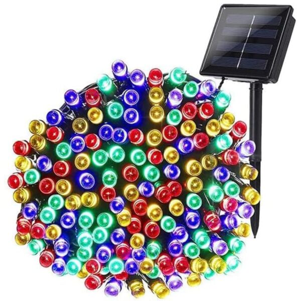 Gigawatts 100 LED Solar Fairy String Light 10m Copper Wire Flowers Pot Diwali & Festival Decoration Lighting for Balcony Lawn Outdoor Indoor Backyards Pathways (Multicolour)