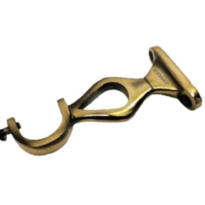 JAGGER JAG235 Zinc Curtain Brackets/Holders for Door and Window/Parda Holder 1 Inch Rod Size for Home Decor (Antique [ Diamond Support ], Combo Pack of - 6)